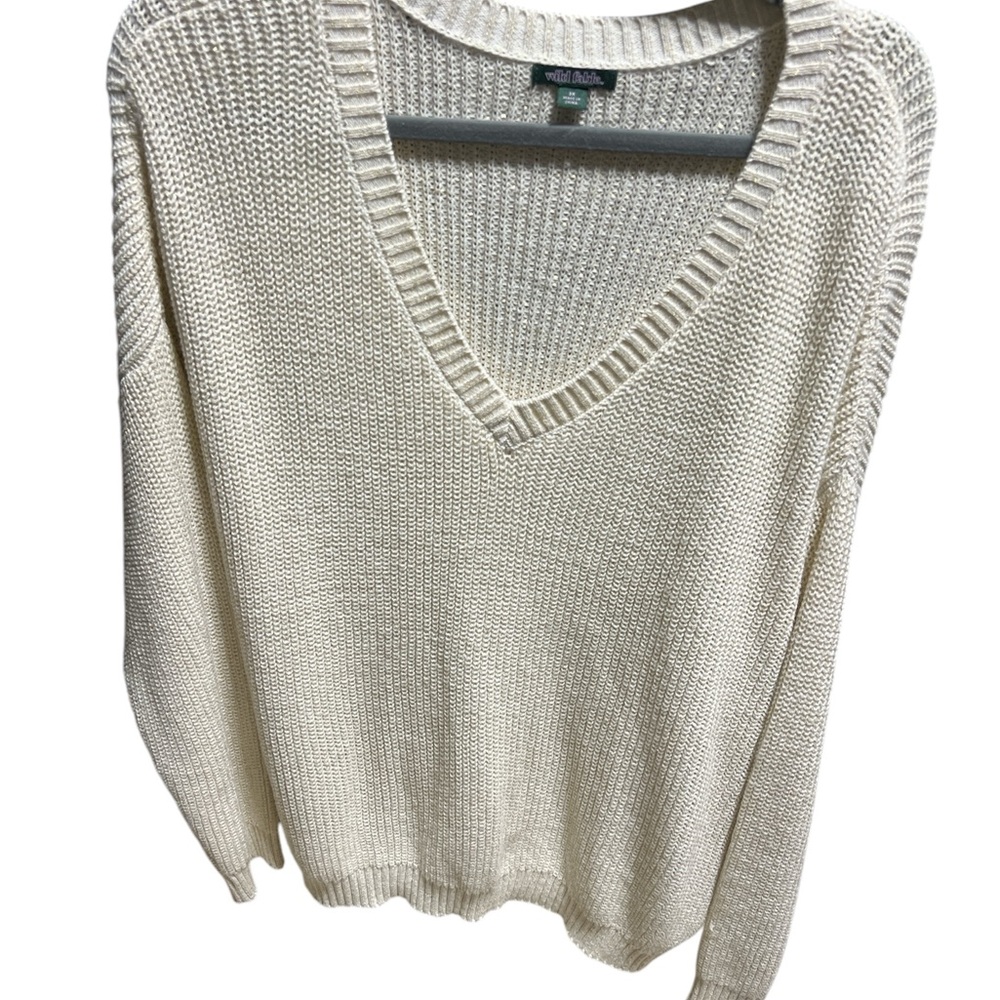 Cozy Beige V-Neck Sweater